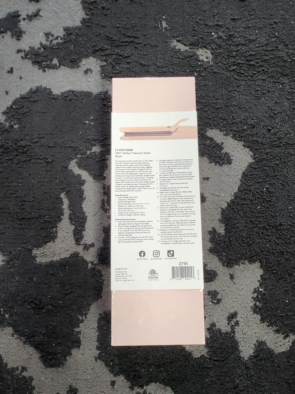 L’ange Le Duo Edge 360° Airflow Styler 2-in-1 Curler Straightener
